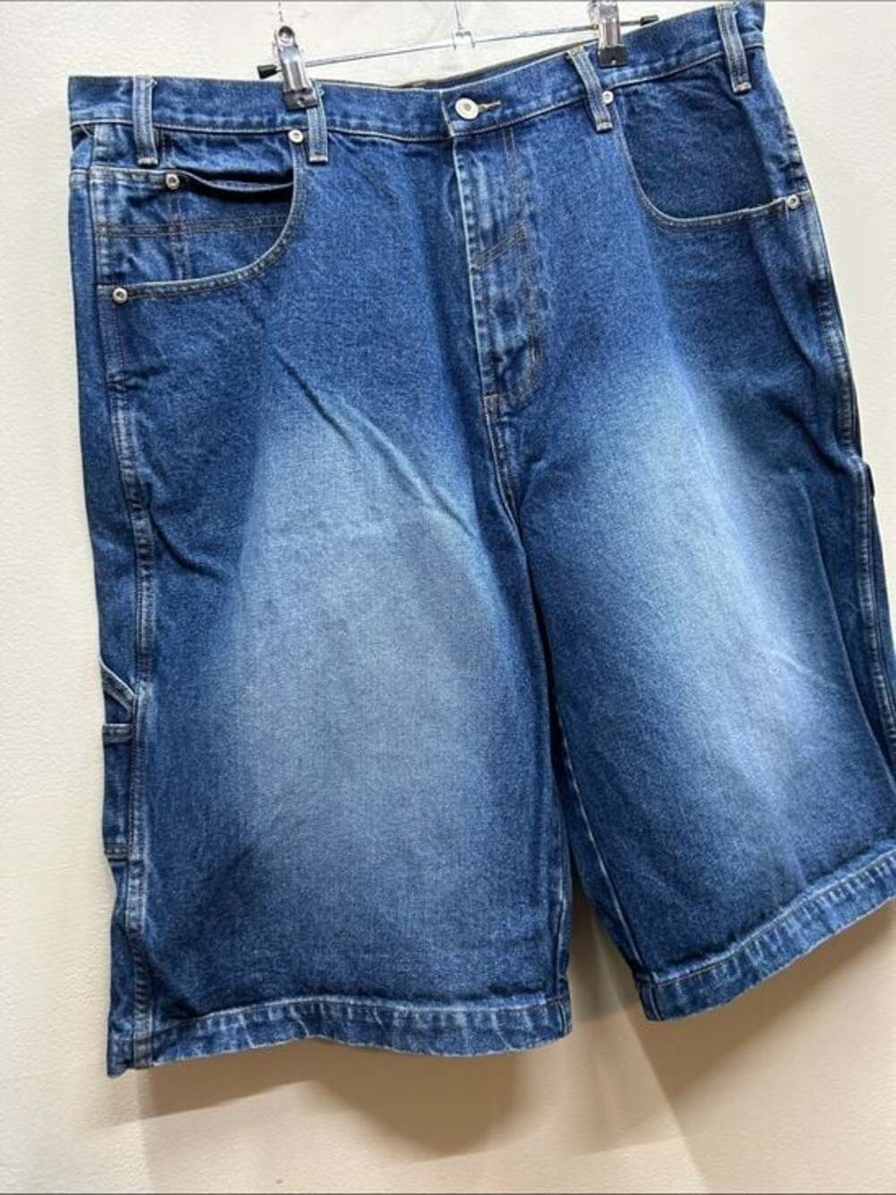 Y2K Phat Farm 'Phat Farmers' Blue Denim Carpenter Shorts
